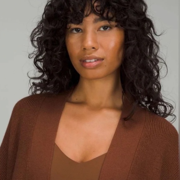 Merino Wool-Blend Rib Long Wrap Sweater - Picture 3 of 5